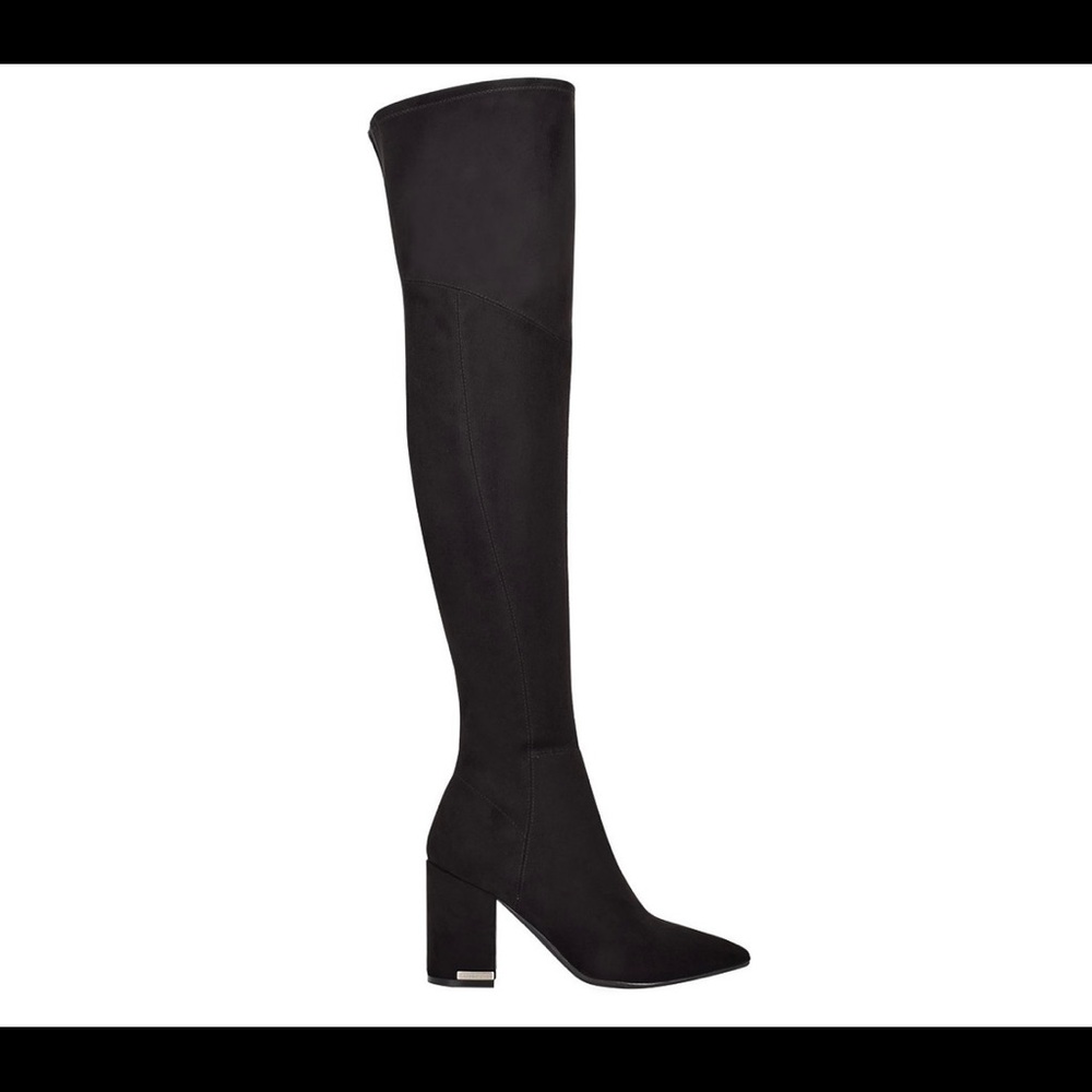 Calvin Klein over the knee black suede boots. New in box size 8.5